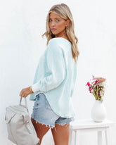 Lizabeth Cotton Thermal Knit Top - Mint Ins Street